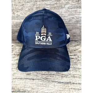 PGA Southern Hills 2022 Cap Hat Blue Camo Mens Embroidery New Era 39Twenty